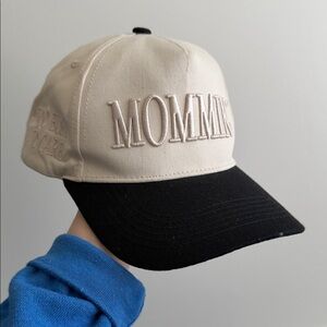 Cream and Black "MOMMIN'" Trucker Hat